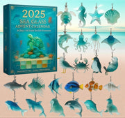 2025 Sea Life Advent Calendar  Faux Sea Glass Acrylic Ornaments