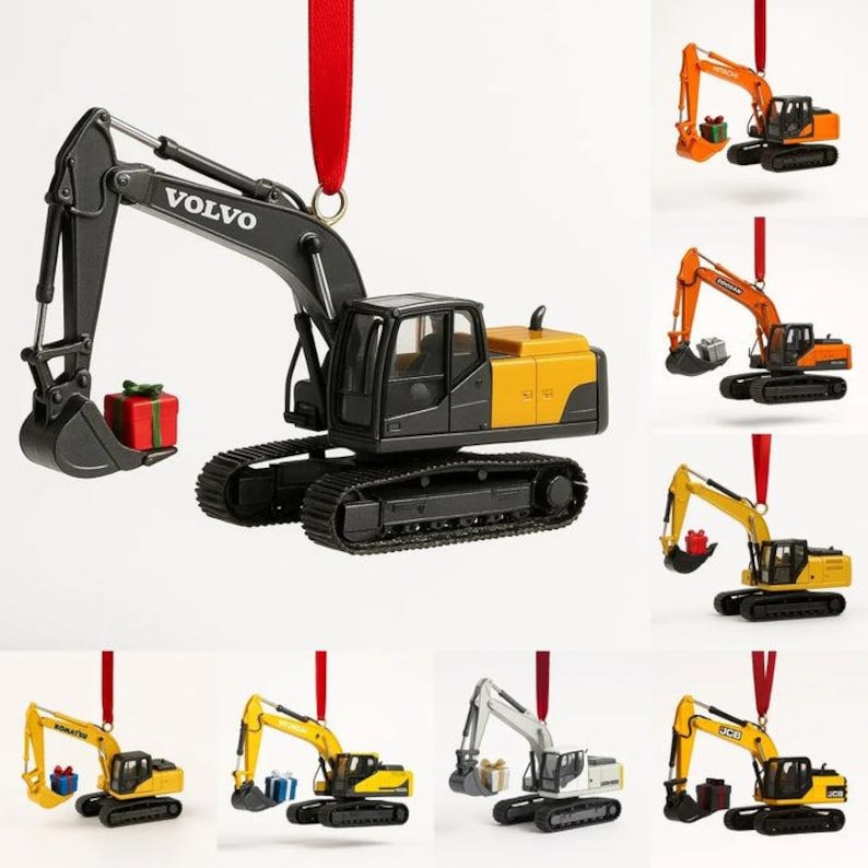 Heavy Equipment Advent Calendar Crane Car Building Blocks Advent Calendar Gift For Excavator Lovers Christmas Countdown Calendar