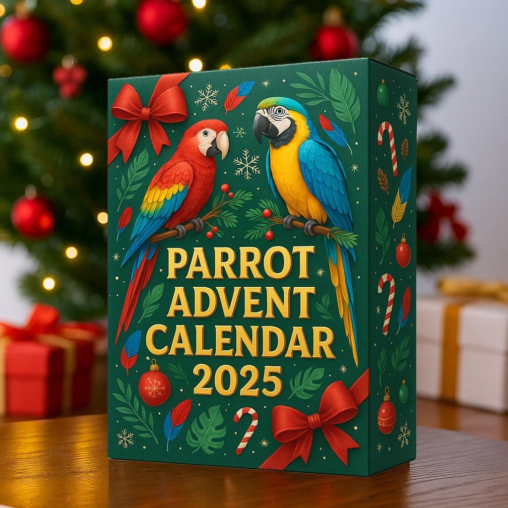 Parrot Advent Calendar 2025 24 Days Christmas Countdown Advent Calendars For Bird Lovers Reusable Keepsake Gifts