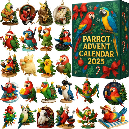 Parrot Advent Calendar 2025 24 Days Christmas Countdown Advent Calendars For Bird Lovers Reusable Keepsake Gifts