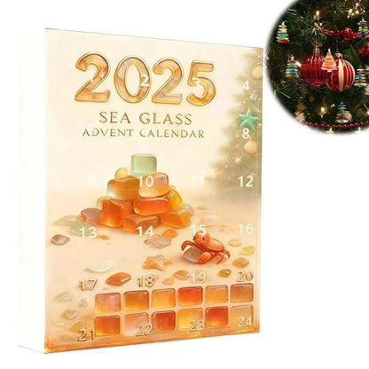 Sea Glass Tree Advent Calendar Christmas Gift For Beach Lovers Holiday Keepsake Gift Unique Holiday Decor Gift For Kids