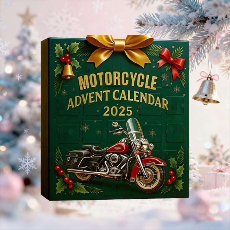 Motorcycle Advent Calendar 2025 24 Days Countdown Calendar For Kids And Adults Mini Motorbike Toy Set Christmas Gift For Motorcycle Lover