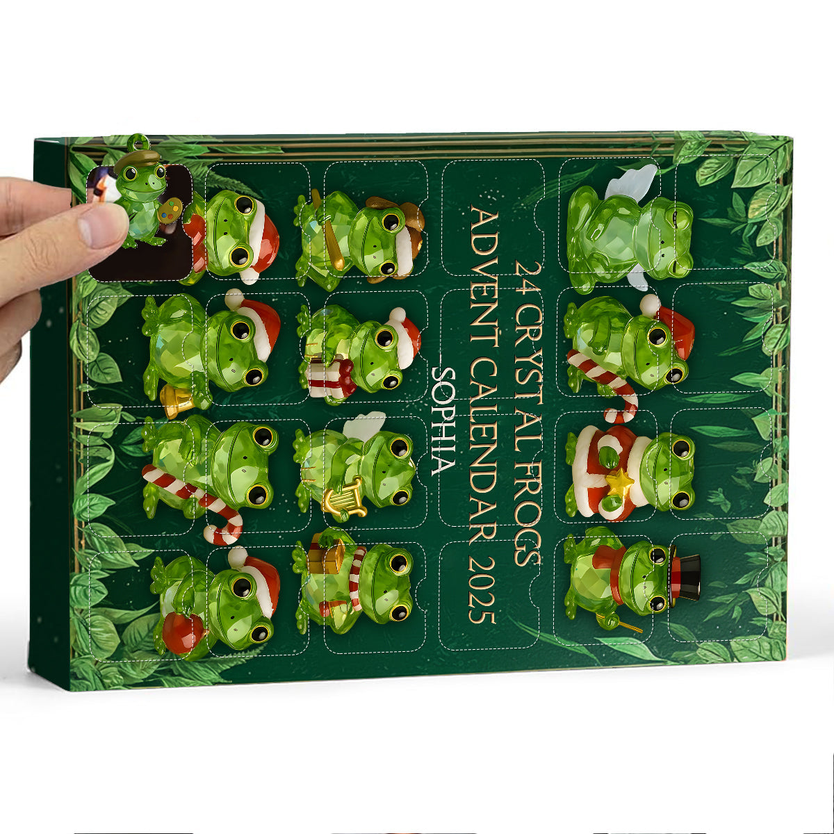 Frog Lovers   Personalized Frog Advent Calendar With Acrylic Christmas Ornaments Countdown Calendar