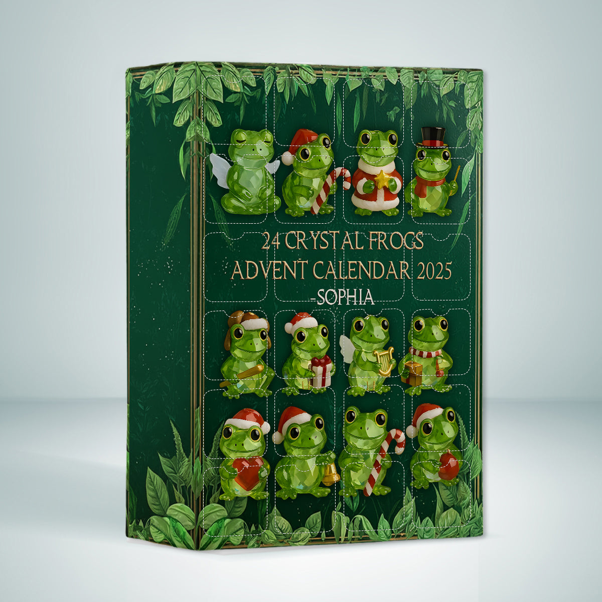 Frog Lovers   Personalized Frog Advent Calendar With Acrylic Christmas Ornaments Countdown Calendar