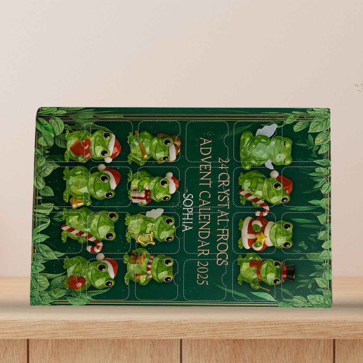 Frog Lovers   Personalized Frog Advent Calendar With Acrylic Christmas Ornaments Countdown Calendar