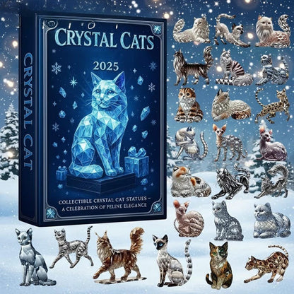 Crystal Cat Advent Calendar 24pcs Cat Building Blocks Advent Calendar Cat Christmas Advent Calendar Cat Lover Gift Cat Mom Xmas Gifts