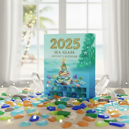 Sea Glass Christmas Tree Advent Calendar Box With Arcylic Ornaments Sea Glass Christmas Box Gift Christmas Countdown Box Christmas 2025