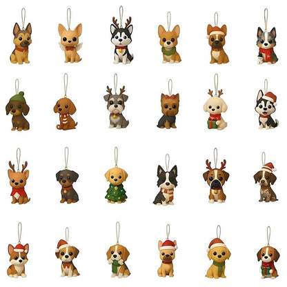 Dog Breed Advent Calendar 2025 24 Day Dog Figurines  Vintage Christmas Ornament Countdown