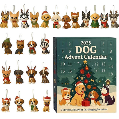 Dog Breed Advent Calendar 2025 24 Day Dog Figurines  Vintage Christmas Ornament Countdown