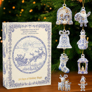 Toile De Jouy Advent Calenda Christmas Holiday Advent Calendar Classic Advent Calendar Blind Box Christmas Gifts
