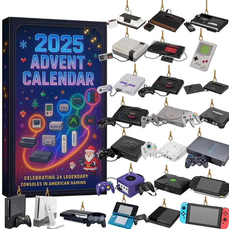 Classic Console Gaming Advent Calendar 2025 Gaming Advent Calendar Christmas Advent Calendar Christmas Countdown Gift