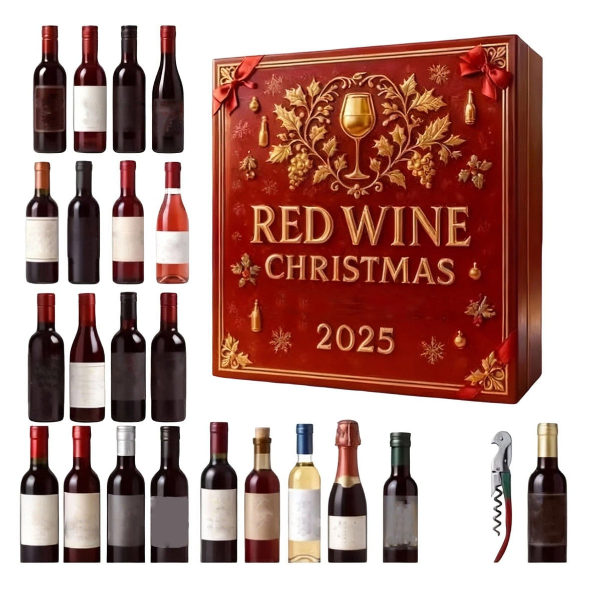 Red Wine Advent Calendar 2025 Christmasred Wine Advent Calendar Christmas 202524 Days Christmas Blind Box For Home Party Decor