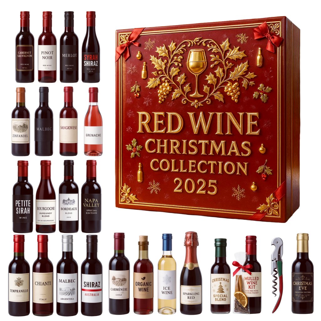 Red Wine Advent Calendar 2025 Christmasred Wine Advent Calendar Christmas 202524 Days Christmas Blind Box For Home Party Decor