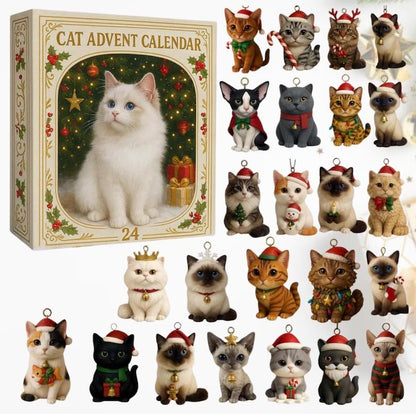 Cat Advent Calendar 2025 24 Days Of Christmas Countdown With Mini Cat Figurines Cute Holiday Gift For Cat Lovers Cat Mom Cat Dad