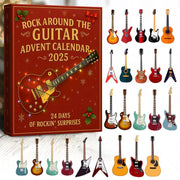 Rock Guitar Advent Calendar Christmas 2025gift For Music Loverguitarist Present Music Themedfestive Home Decor Guitar Decorations