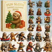 Christmas Calendar Advent 2025 Sloth Ornaments Set 2d Acrylic Christmas