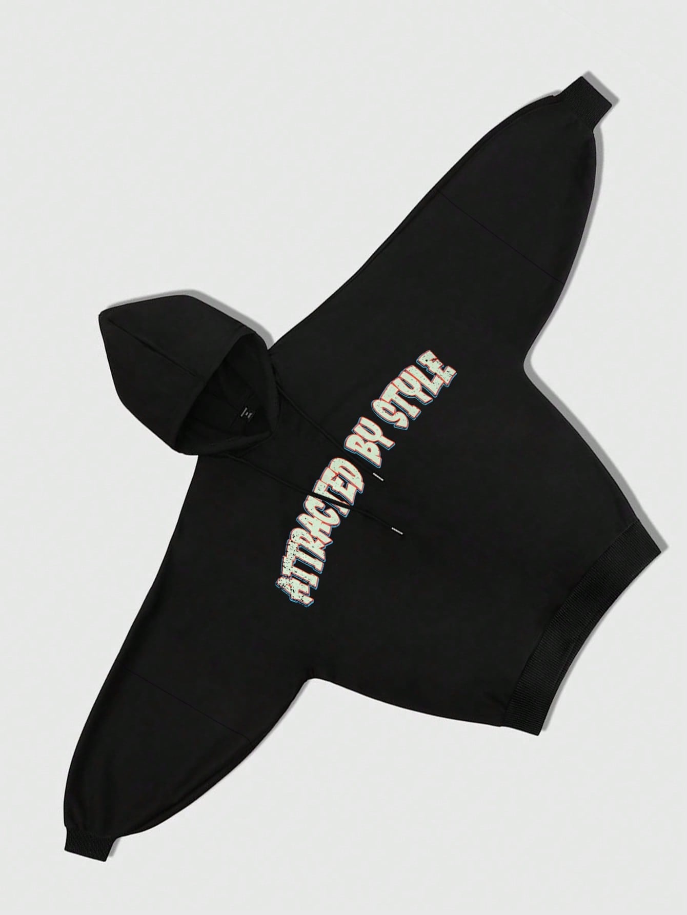 Men Letter Print Street Style Hoodie