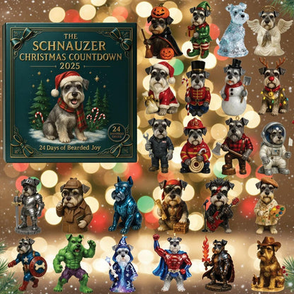 The Schnauzer Advent Calendar 2025 Christmas: 24 Assorted Schnauzer Figurines