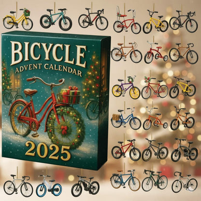 Bicycle Advent Calendar 2025 Christmas: 24 Assorted Mini Bicycle Ornaments