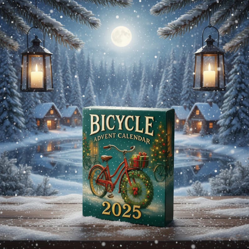 Bicycle Advent Calendar 2025 Christmas: 24 Assorted Mini Bicycle Ornaments