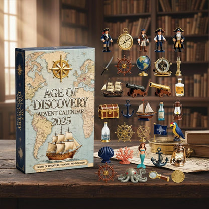 2025 AGE OF DISCOVERY Advent Calendar: 24 Assorted Mini Nautical and Exploration Figurines