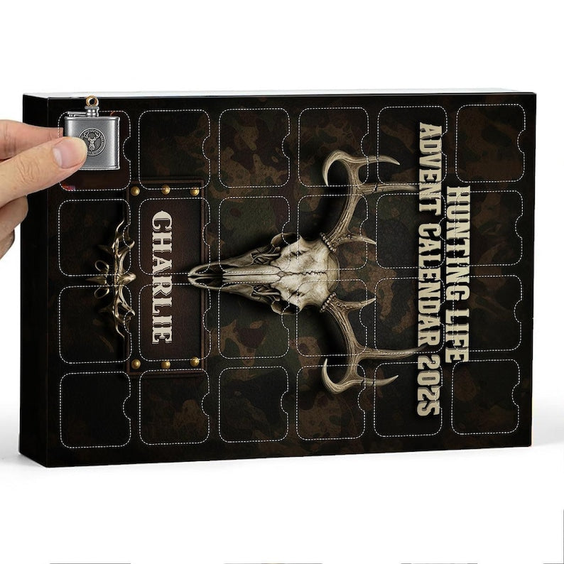 Personalized Hunting Life Advent Calendar Hunting Lover Gift Acrylic Blind Box Countdown Calendar With Ornaments Christmas Gift Ideas