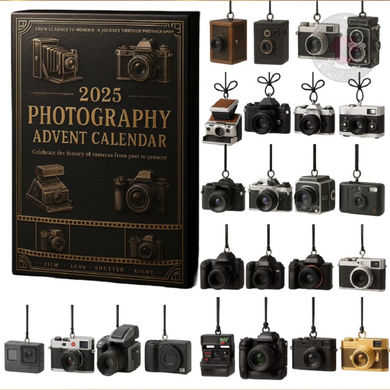 2d Acrylic Photography Advent Calendar 2025 Camera Advent Calendar Xmas Gift Funny Adult Gag Gift