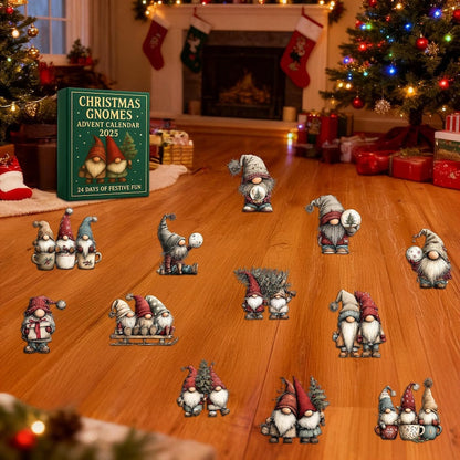 Christmas Gnomes Advent Calendar 2025 24 Pcs Mini Figurine Set Xmas Holiday Countdown Calendar Unique Noel Decor Gift For Kids  Adults