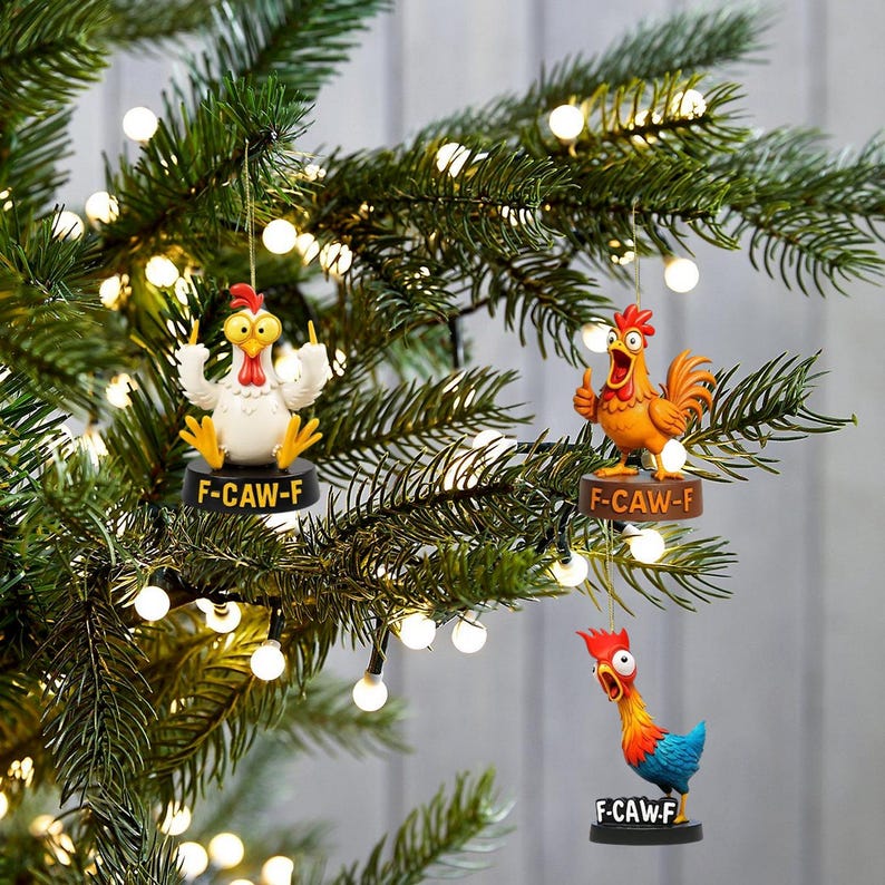 Rooster Advent Calendar 2025 24 Day Rooster Figurines  Vintage Christmas Ornament Countdown