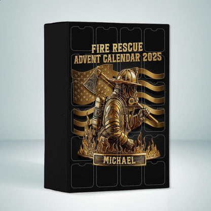 Personalized Fireman Rescue Advent Calendar Gift For Fireman Loves Acrylic Blind Box Countdown Calendar With Ornaments Christmas Gift Ideas