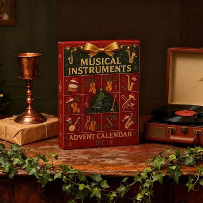 Musical Instruments Advent Calendar, Festive Tree Hanging Acrylic Holiday Decoration, Unique Musical Holiday, Christmas Countdown Calendar
