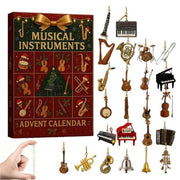Musical Instruments Advent Calendar, Festive Tree Hanging Acrylic Holiday Decoration, Unique Musical Holiday, Christmas Countdown Calendar