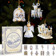 Christmas Toile De Jouy Christian Advent Calendar, Gift For Jesus Lover, Faith Based, Christian Home Decor, Christmas Countdown Calendar