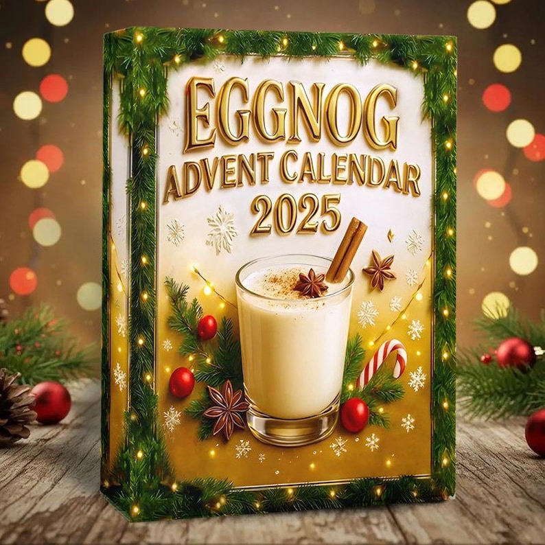 Eggnog Advent Calendar 2025, Gift For Eggnog Lover, Eggnog Ornament, Christmas Gift Ideas, Christmas Countdown, Advent Calendar