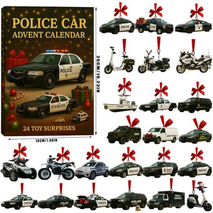 Police Car Advent Calendar, Law Enforcement Gift for Him Husband, Gift for Police Officer, First Responder, Chirstmas Countdown Calendar