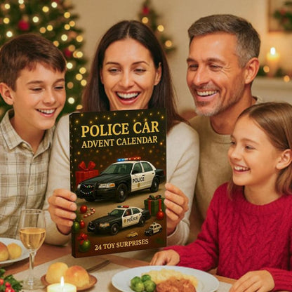 Police Car Advent Calendar, Law Enforcement Gift for Him Husband, Gift for Police Officer, First Responder, Chirstmas Countdown Calendar