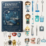 Dentist Advent Calendar 2025, Dental Ornaments, Christmas Countdown Gift, Dental Hygienist Gift, Dental Assistant Gift, Tooth Decor
