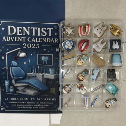 Dentist Advent Calendar 2025, Dental Ornaments, Christmas Countdown Gift, Dental Hygienist Gift, Dental Assistant Gift, Tooth Decor