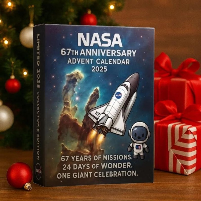 Aerospace Anniversary Advent Calendar 2025, Christmas Gift for Science Lover, Space Shuttle Astronaut Fan, Gifts for Space Lovers