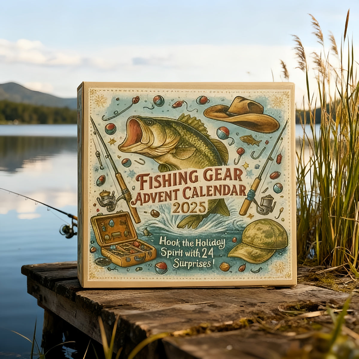 2025 Fishing Gear Advent Calendar 24 Days Christmas Countdown Calendar Fishing Tackle Lures Gifts For Men Gift For Teen Boys