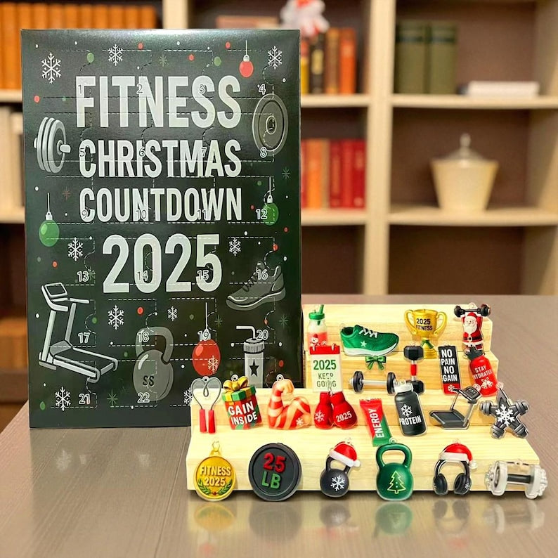 Fitness Advent Calendar 2025 – 24 Day Workout Countdown Box, Gym Lover Gift, Weightlifting & Training Christmas Surprise
