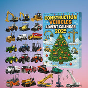Construction Vehicles Advent Calendar 2025 – 24 Day Christmas Countdown Truck & Excavator Toy Set, Gift for Vehicle Lovers