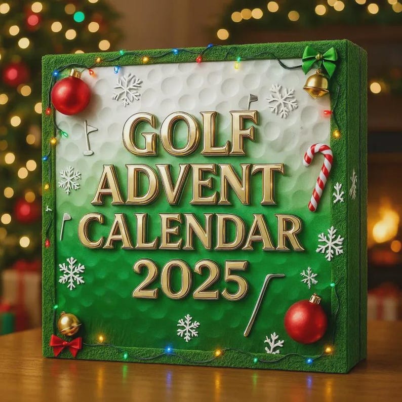 Golf Advent Calendar 2025 – 24-Day Mini Golfer & Golf-Themed Ornament Christmas Countdown Gift