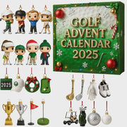 Golf Advent Calendar 2025 – 24-Day Mini Golfer & Golf-Themed Ornament Christmas Countdown Gift