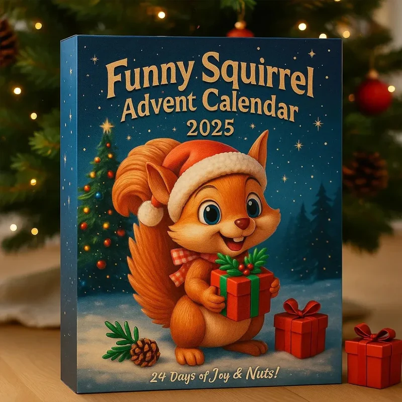 Funny Squirrel Advent Calendar Christmas 2025