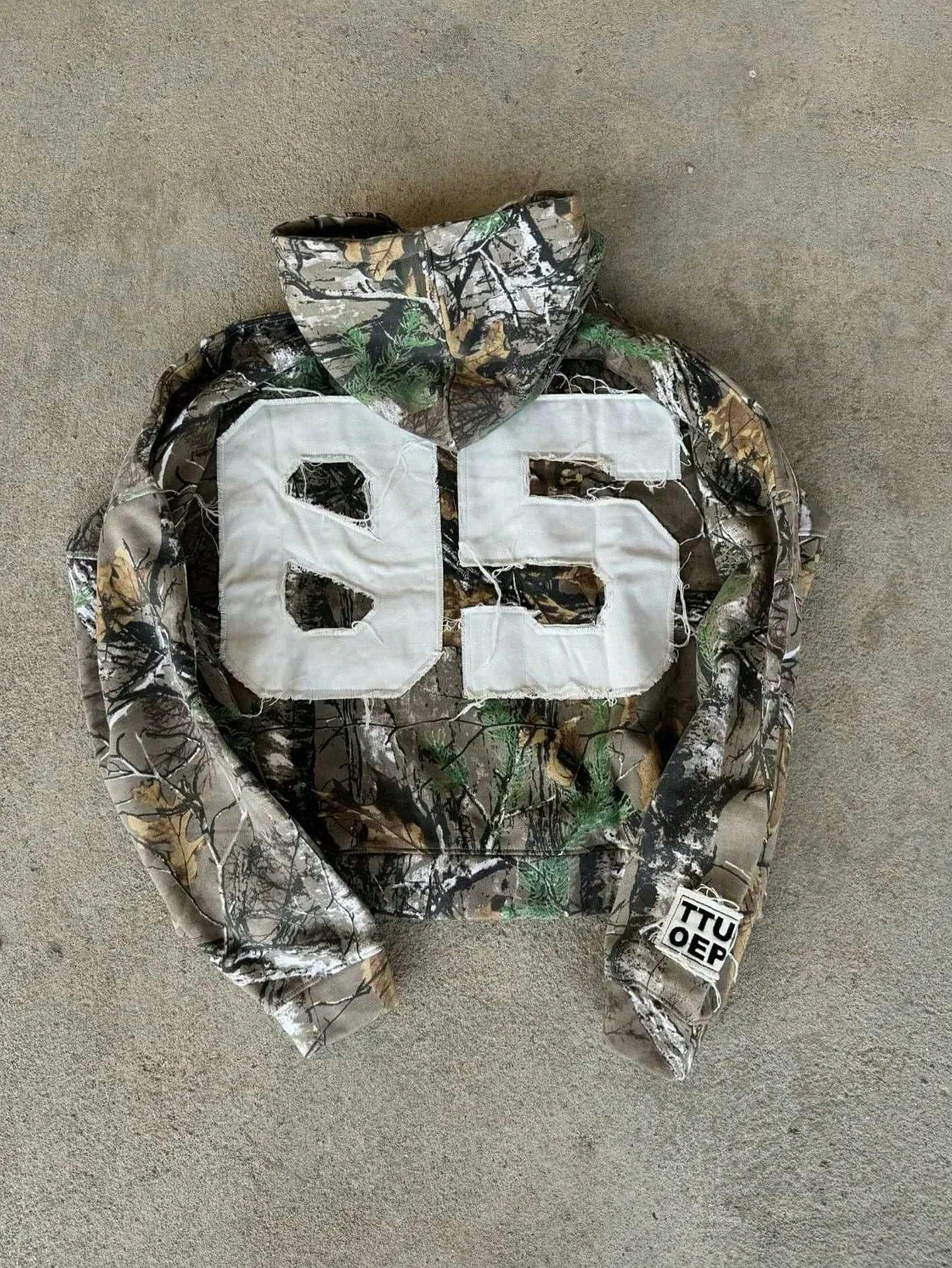 Vintage Leaf Camo Y2K Zip-Up Streetwear Hoodie