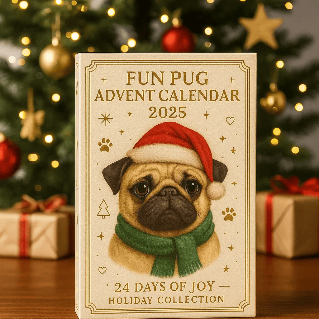 Fun Pug Advent Calendar Christmas 2025