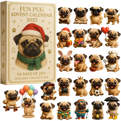 Fun Pug Advent Calendar Christmas 2025