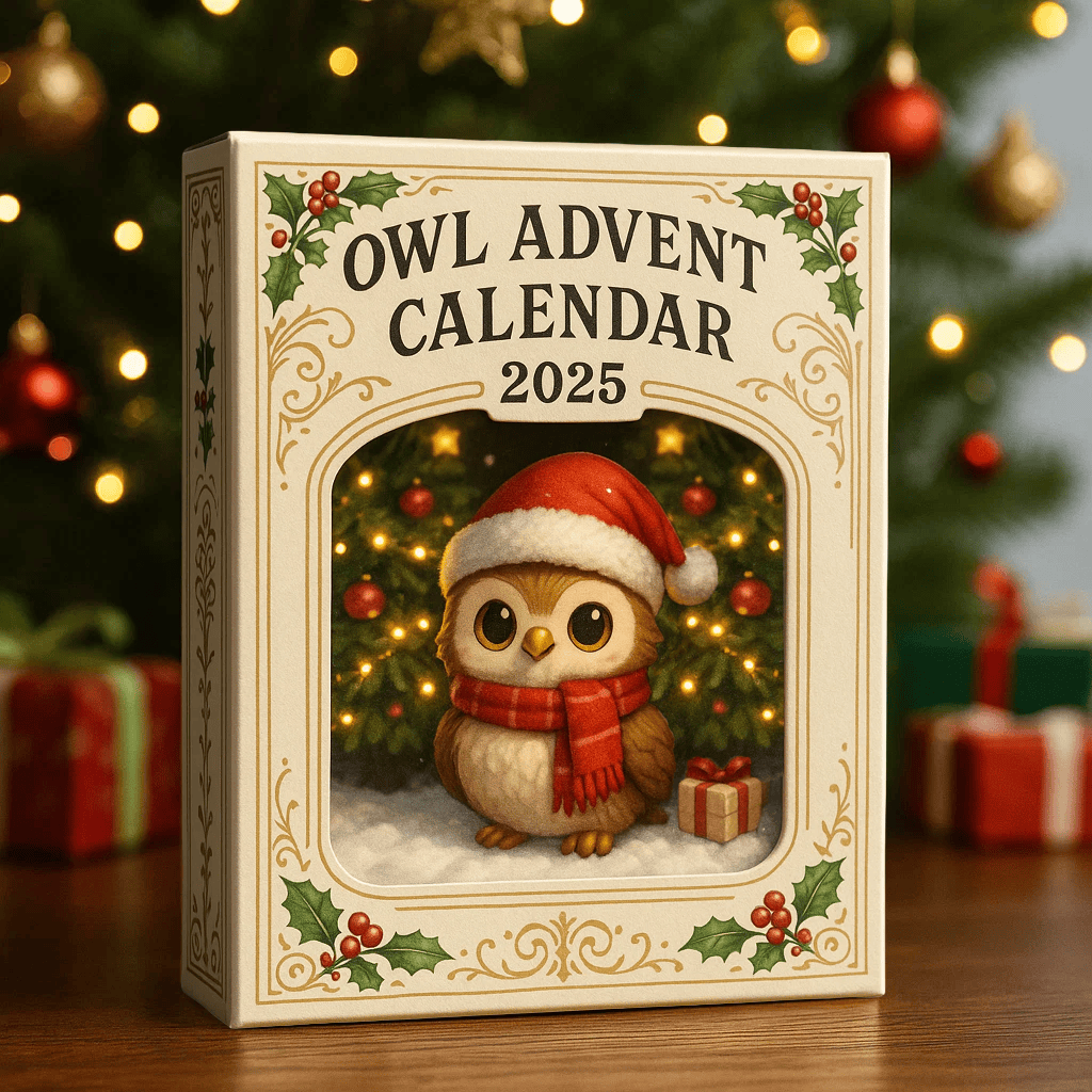 Owl Advent Calendar 2025 Christmas 24 Gifts Inside