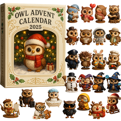 Owl Advent Calendar 2025 Christmas 24 Gifts Inside